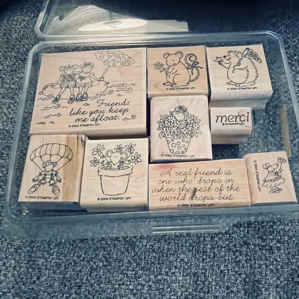 Stamps wood and rubber